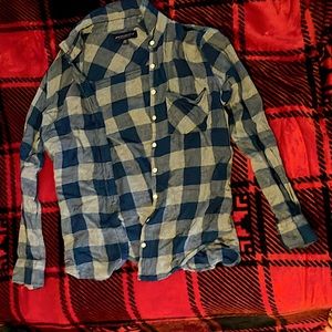 Blue and gray button up ❤️